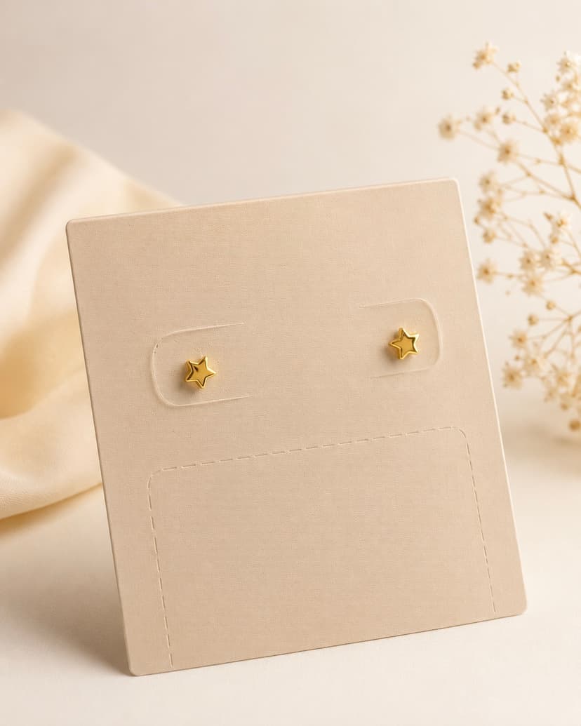 Celestial Dainty Star 9KT Gold Studs