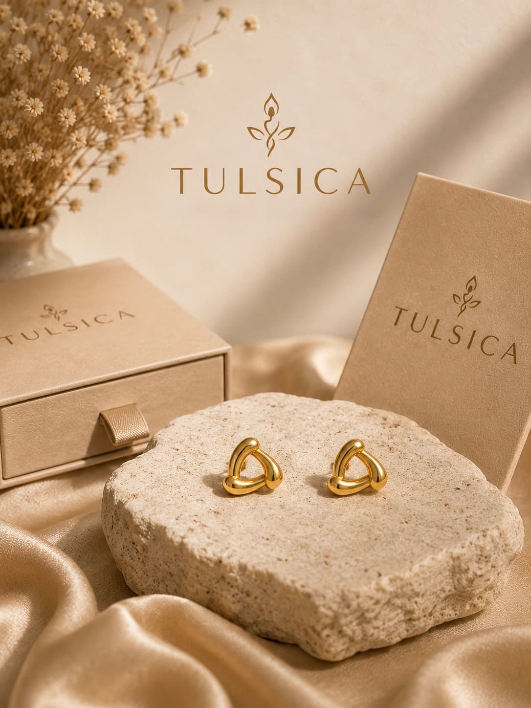 The Trinity Knot 9KT Gold Studs