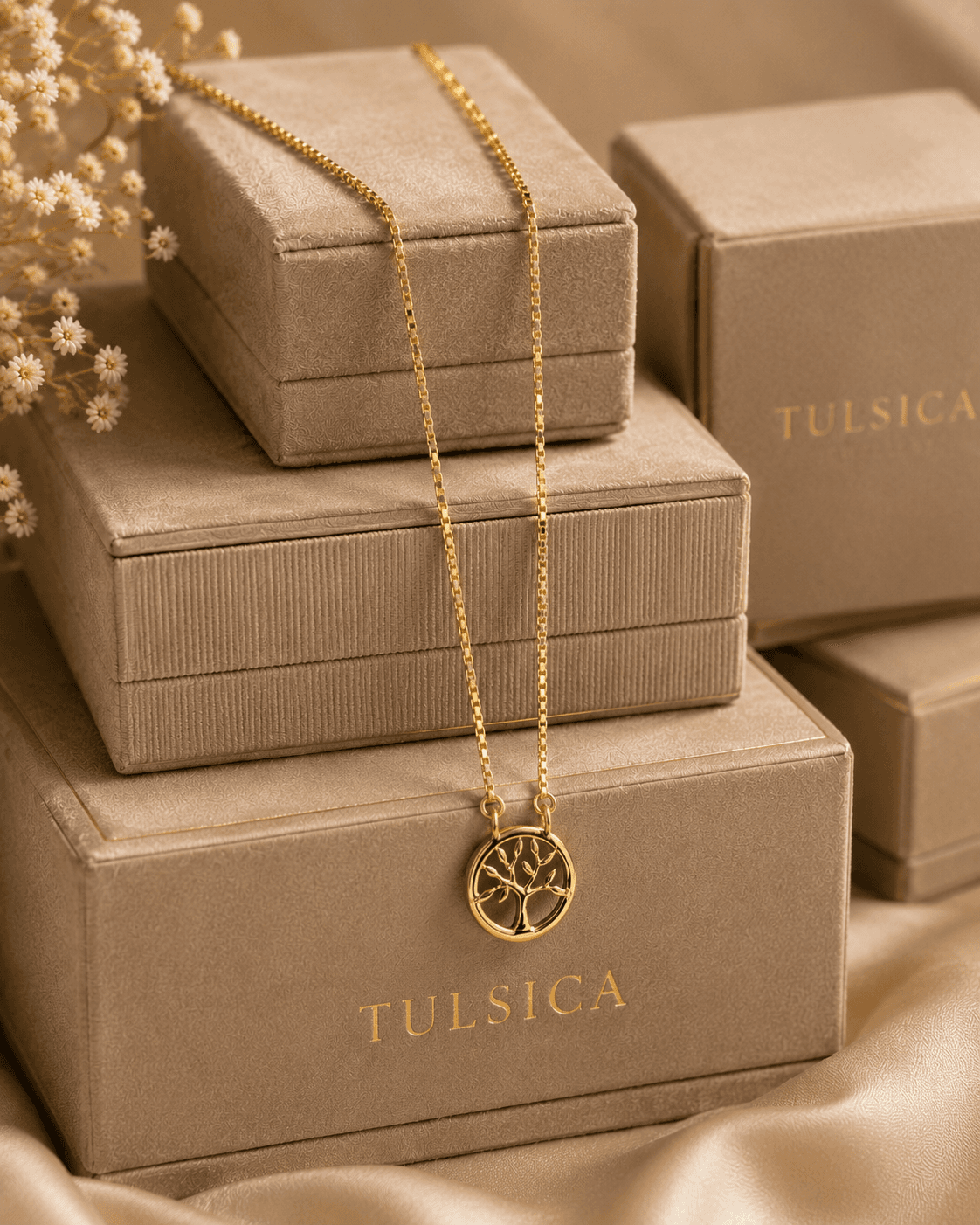 The Horizon Tree 9KT Gold Necklace