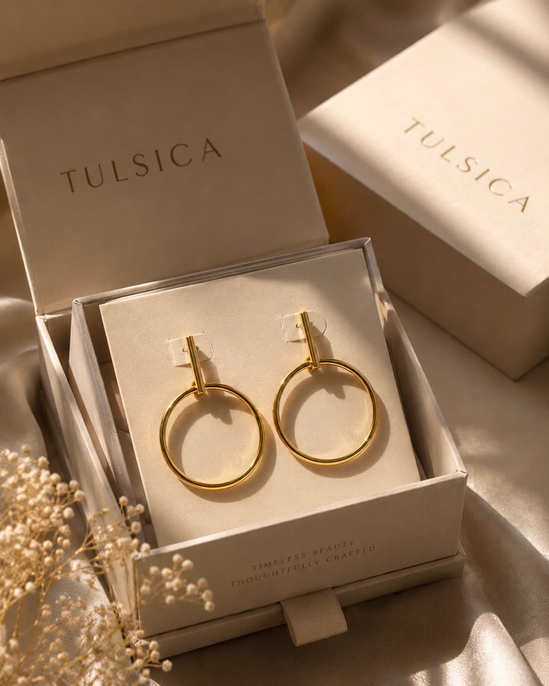 Mantra Circle 9KT Gold Earrings